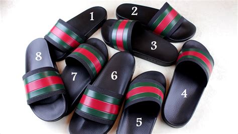 how to spot fake gucci flipflop|gucci slides cheap real.